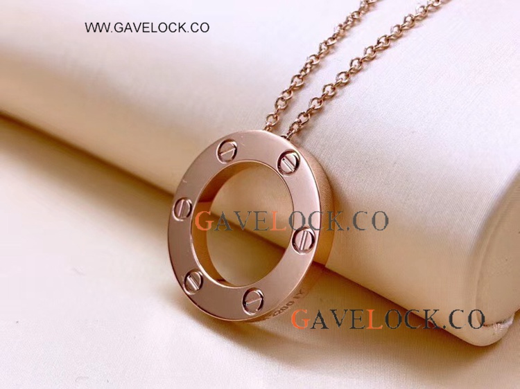Wholesale Copy Cartier Love Necklace Rose Gold